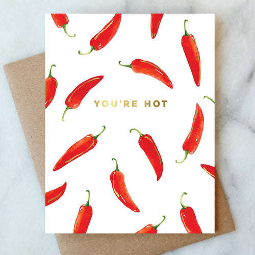 Hot Pepper Love Greeting Card | Valentine Love Friendship - Front & Company: Gift Store