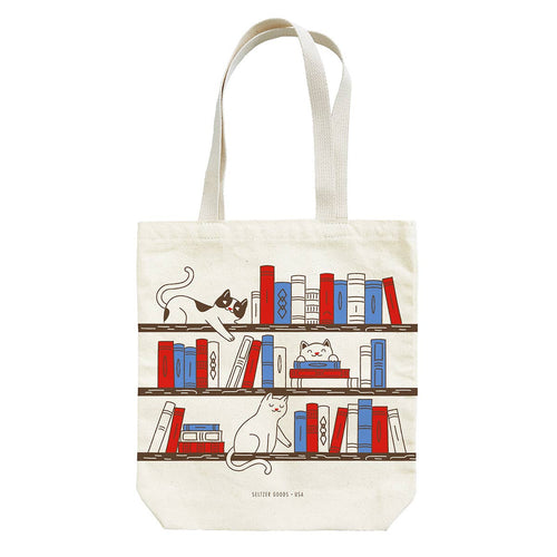 Bookshelf Cats Tote - Front & Company: Gift Store