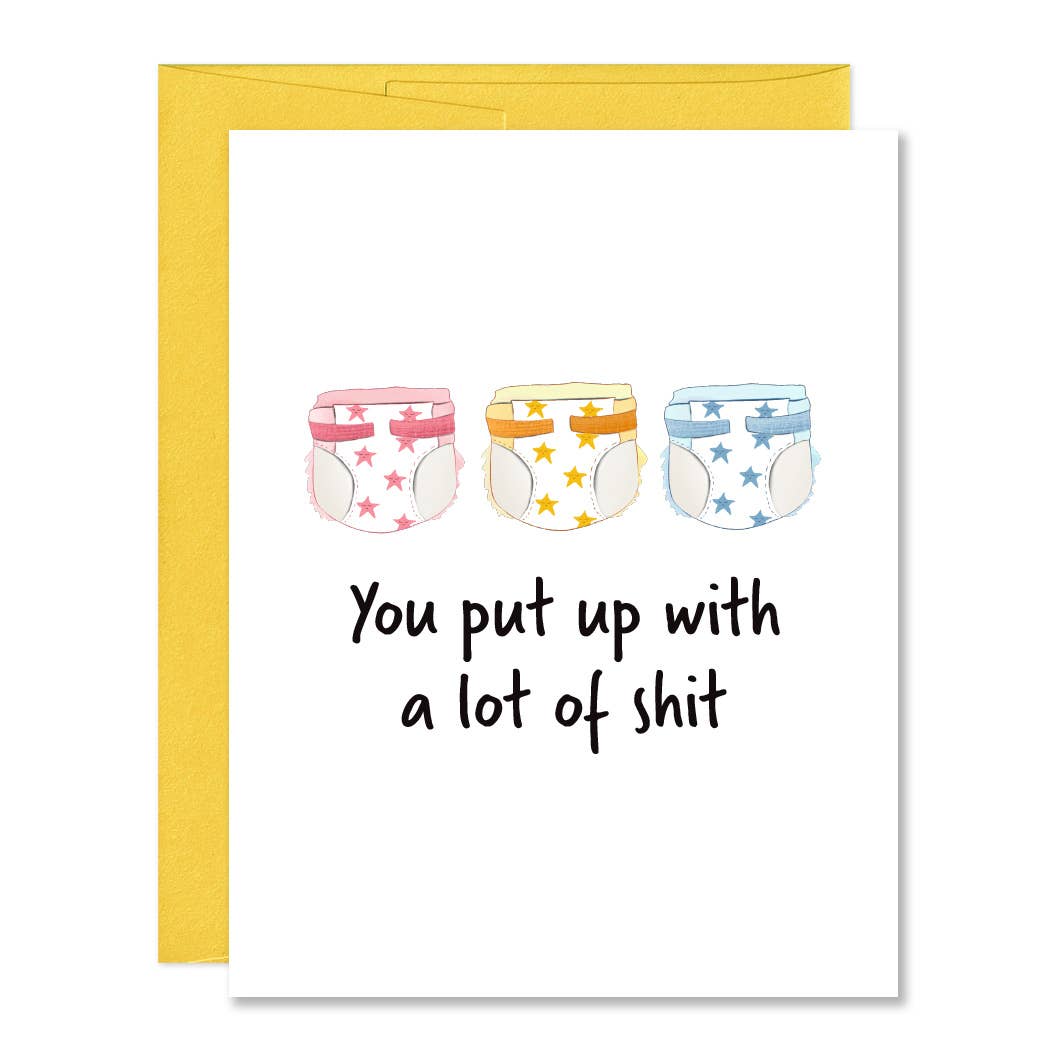 A Lot of Shit - Funny Baby Congrats Card