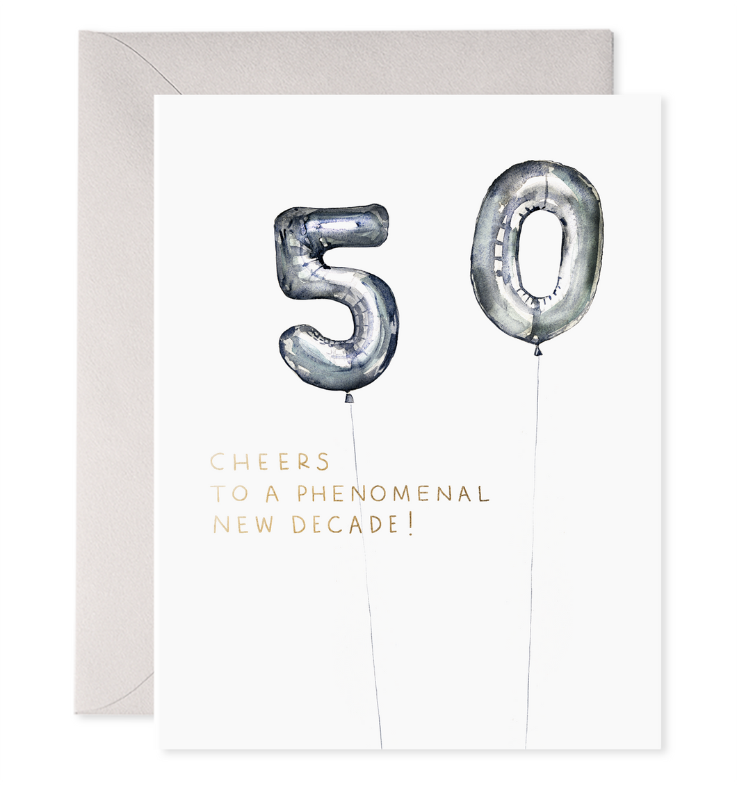 Helium 50 | 50th Birthday Greeting Card