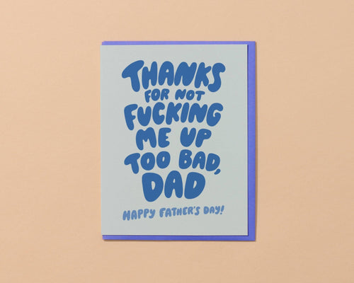 Thanks Dad Funny Father's Day Card - Front & Company: Gift Store