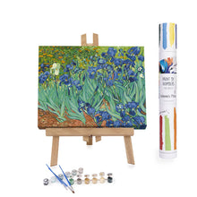 Load image into Gallery viewer, Irises, by Vincent van Gogh - Self-care Paint by Numbers kit

