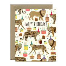 Load image into Gallery viewer, Big Cats Galore Cheetah Tiger Leopard Lion Birthday Card
