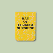 Load image into Gallery viewer, Ray Of Fucking Sunshine + Smileys Leatherette Pocket Journal
