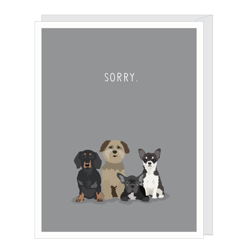 Sorry Dogs Pet Sympathy Card - Front & Company: Gift Store