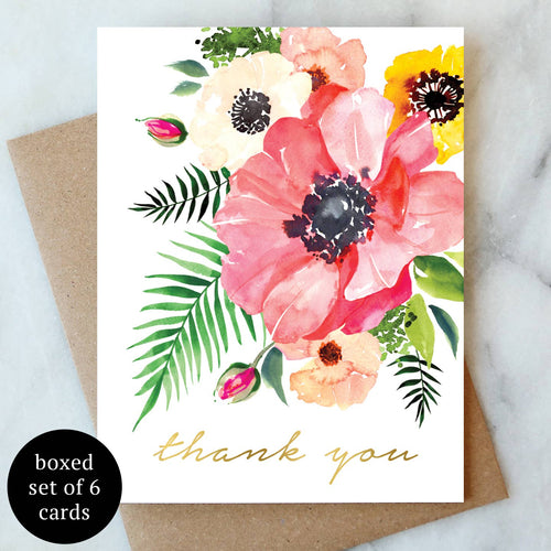 Bouquet Thank You Greeting Card - Front & Company: Gift Store