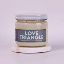 Load image into Gallery viewer, 2-Wick #TBR LOVE TRIANGLE Scented Soy Wax Candle
