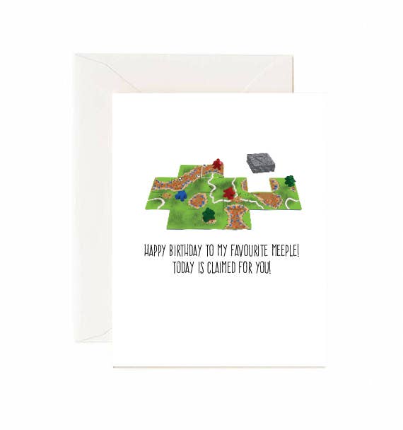 Happy Birthday To My Favourite Meeple! - Greeting Card