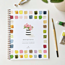 Load image into Gallery viewer, Bouquets watercolor workbook

