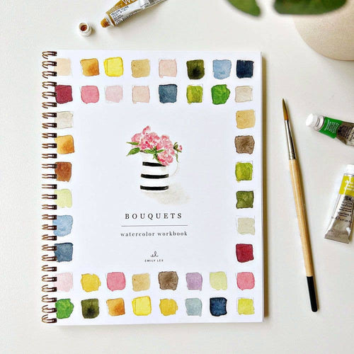 Bouquets watercolor workbook - Front & Company: Gift Store
