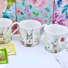 Load image into Gallery viewer, Easter Bunny Spring Flowers Bone China Mug Cup
