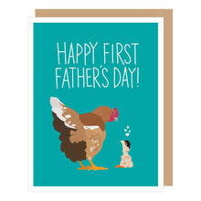 Load image into Gallery viewer, Rooster + Chick First Father&#39;s Day Card
