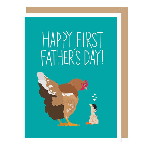 Rooster + Chick First Father's Day Card - Front & Company: Gift Store