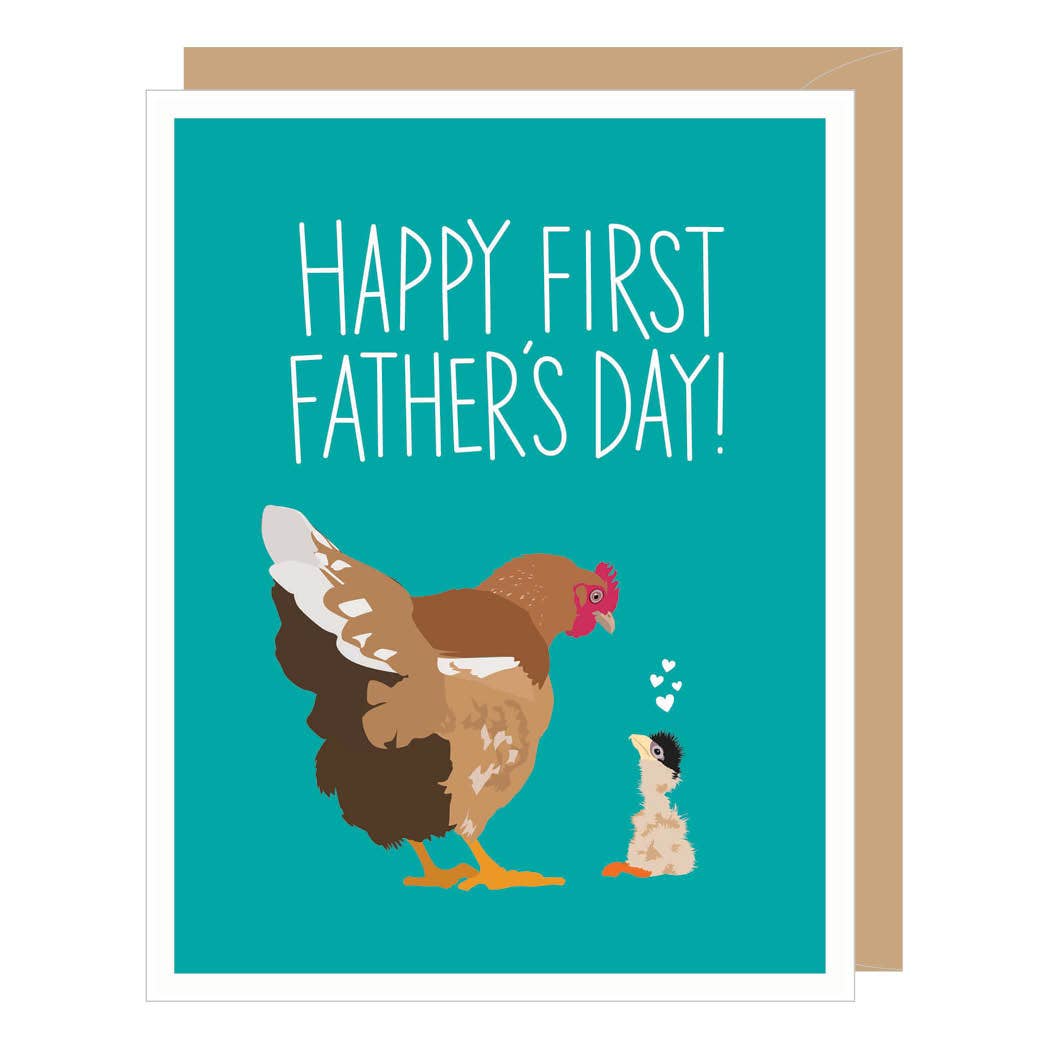 Rooster + Chick First Father's Day Card