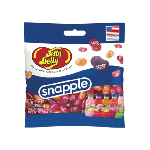 Jelly Belly Snapple Mix Jelly Beans Peg Bags, 3.1oz