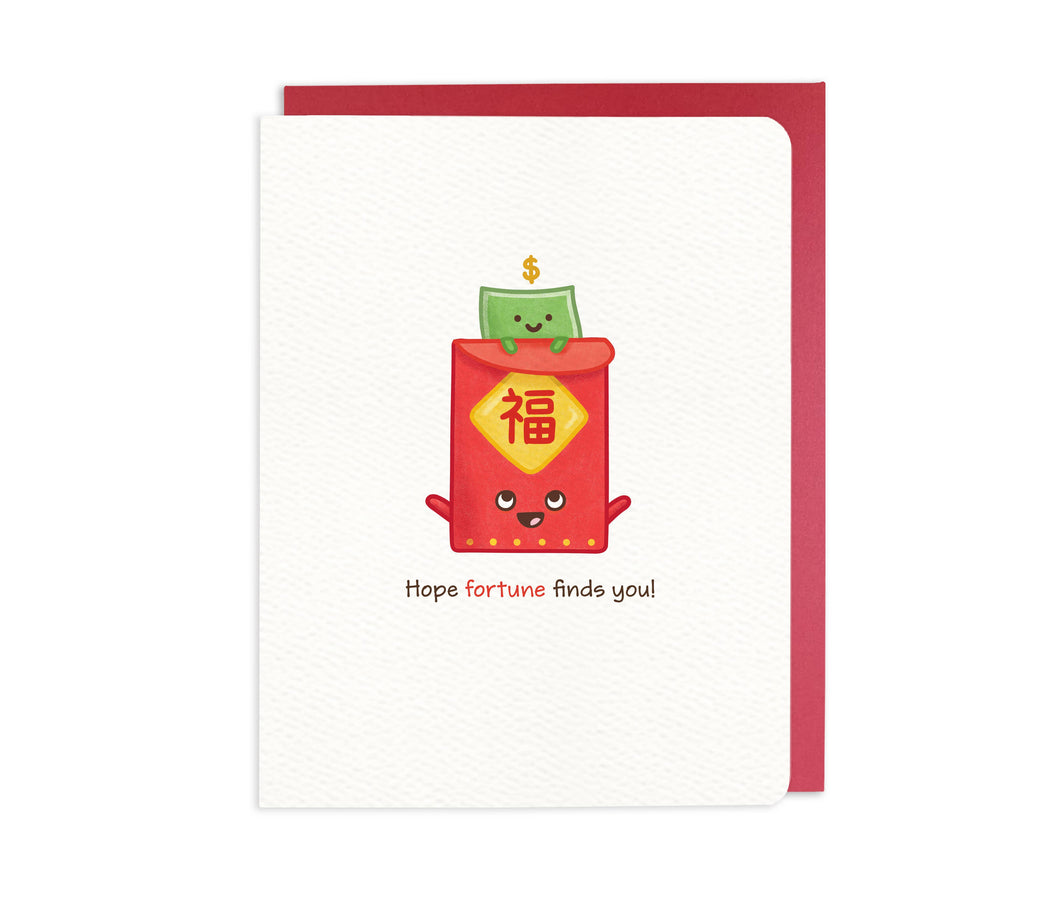 Hope Fortune Finds You! – Red Envelope card