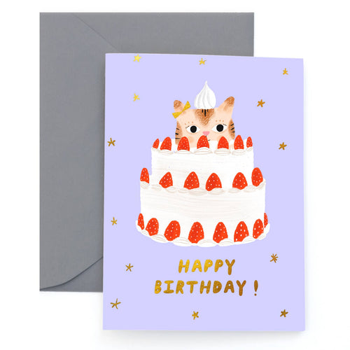 KITTY CAKE - Birthday Card - Front & Company: Gift Store